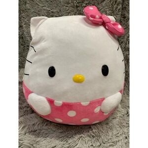 Ty Beanie Babies Hello Kitty Pink Polka Dot Plush Pillow